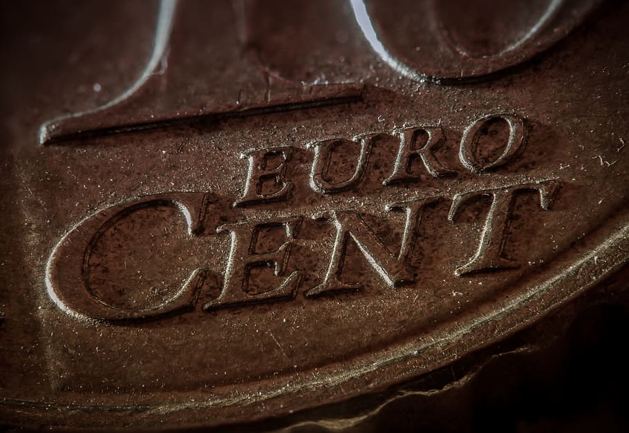 евро, монета, пенни, деньги, монеты, финансы, бизнес, наличные деньги, богатство, банк