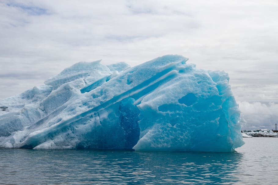 исландия, лед, ледник, синий, мороженое, айсберг, пейзаж, вода, холодная температура, небо