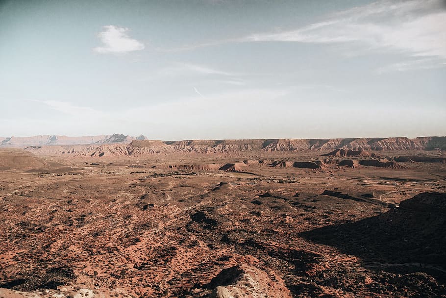 panoramic, arizona desert landscape, sunlight, Arizona, Cactus, Desert, Land, Landscape, Outdoors, Peak