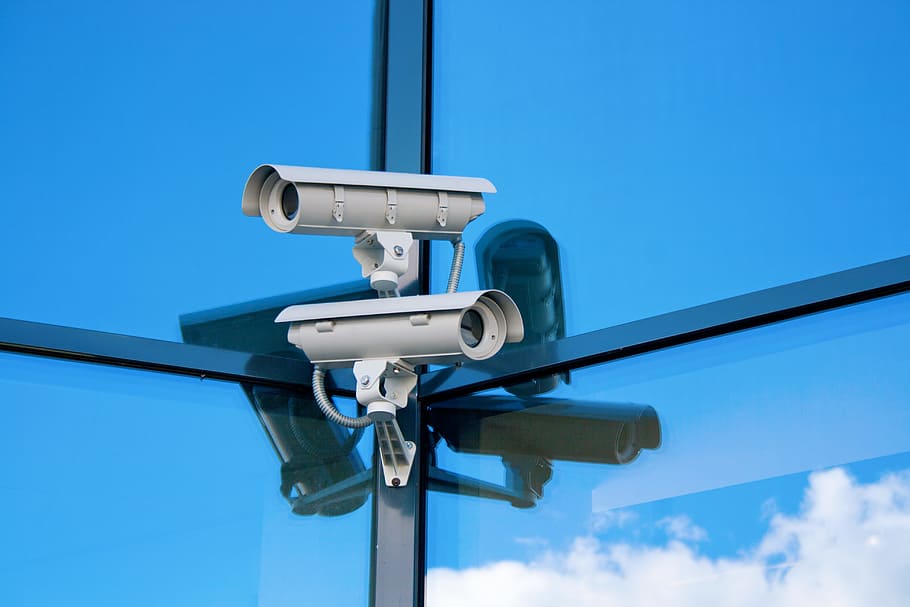 CCTV, segurança, câmera, vigilância, sistema, construção, vídeo, tecnologia, proteção, grande