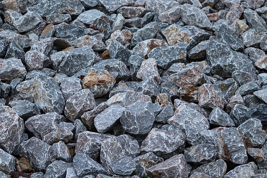 pedras, cascalho, textura, fundo, jardim de pedra, grosso, tamanho de grão, pedra, cinza, padrão