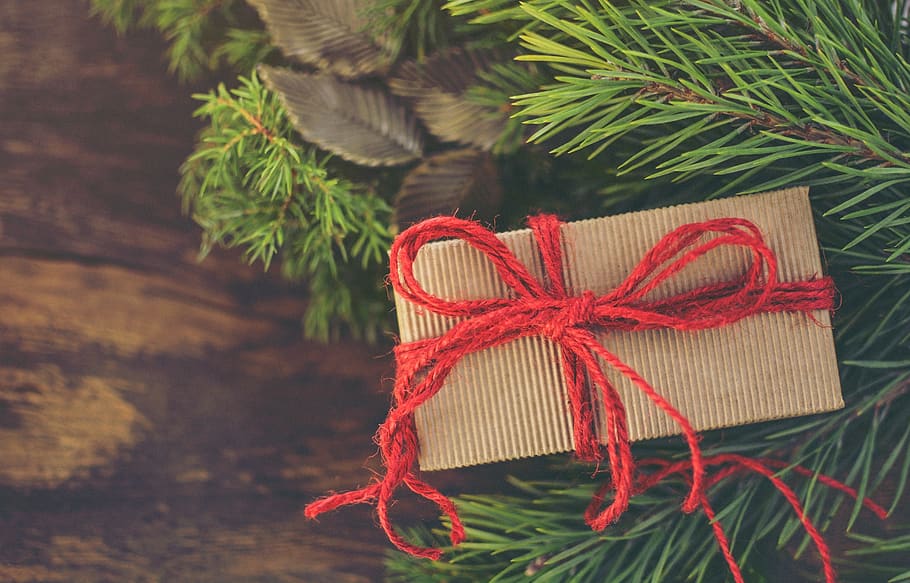 natal, hadiah, dekorasi, sekarang, liburan, kotak, perayaan, hadiah natal, musiman, hijau