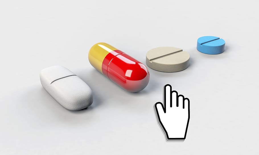 on-line, farmácia, pílulas, clique em, medicação, cuidados de saúde, drogas, cápsula, medicina, loja