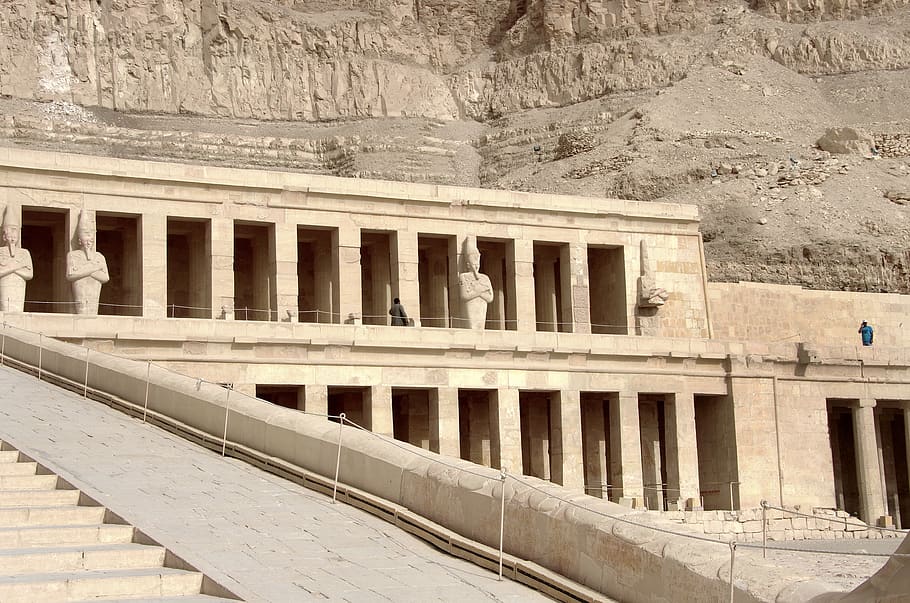 egypt, thebes, valley of the queens, hatshepsut, temple, pharaoh, woman, architecture, old -1500bc, history