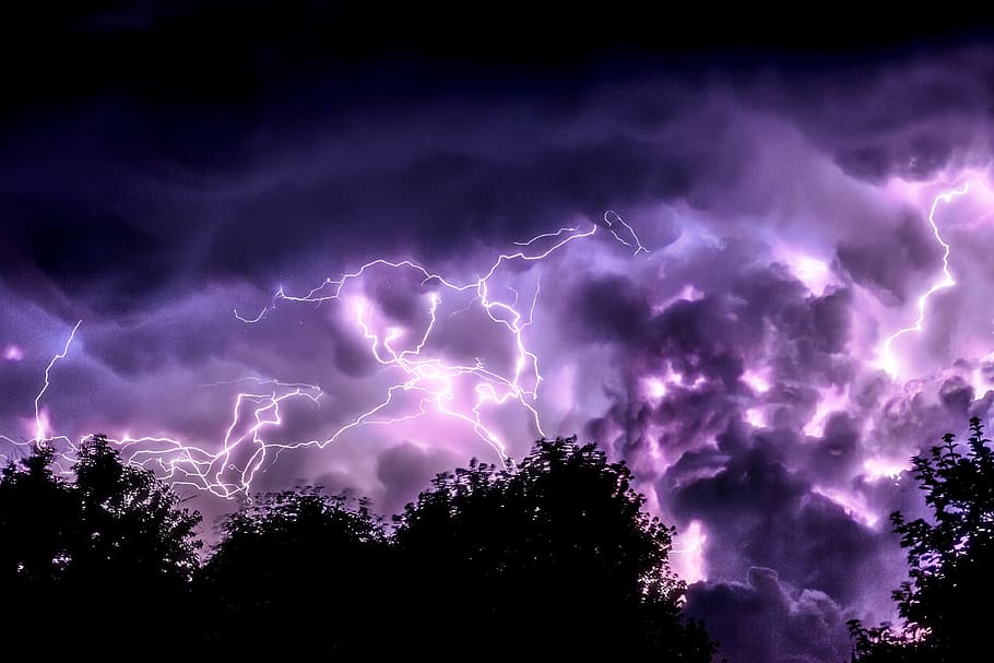 lightning, dark, night, sky, clouds, cloud - sky, power in nature, storm, power, thunderstorm
