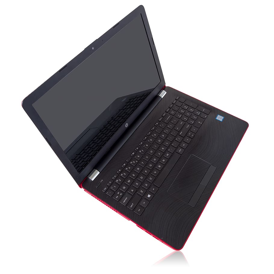 hp core i3 laptop, laptop, computador, isolado, caderno, teclado, tecnologia, negócio, branco, monitor