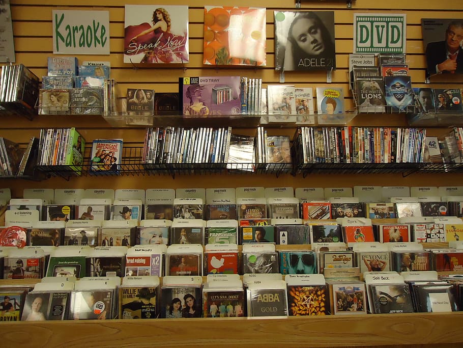 dvd, cd, display, rack, shelf, shelves, store, shop, buy, sale