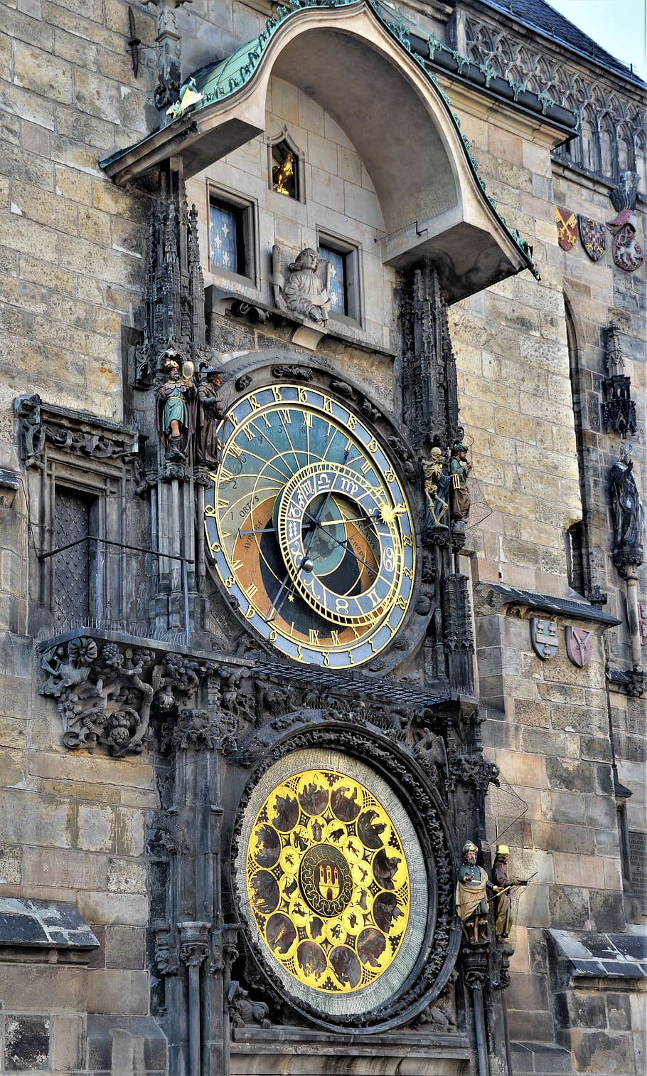 Praga, reloj astronómico, centro histórico, históricamente, capital, República Checa, turismo, exterior del edificio, arquitectura, reloj