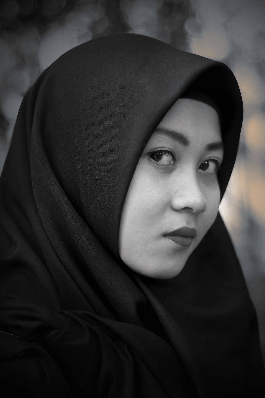 hijab, face, women, indonesian, portrait, looking at camera, one person, headshot, young adult, real people