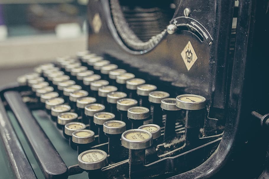 typewriter, mechanical, retro, vintage, write, old, typing, keyboard, writing, office