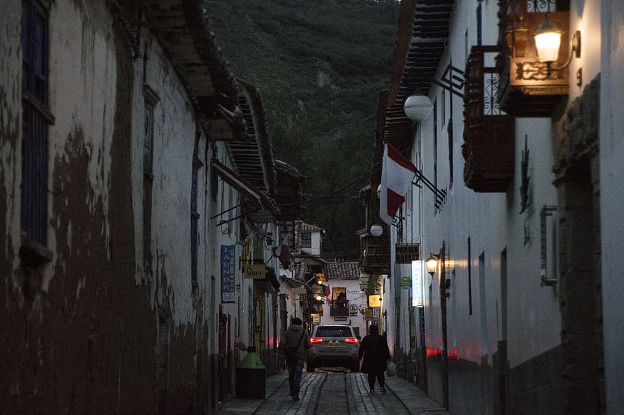 cusco, antiguo, histórico, puesta de sol, calles, cuzco, perú, peruano, andes, américa