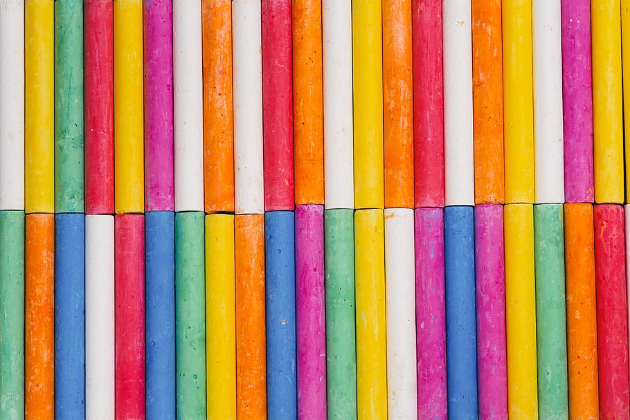 chalk, various, abstract, background, backgrounds, color, colors, multi colored, full frame, choice