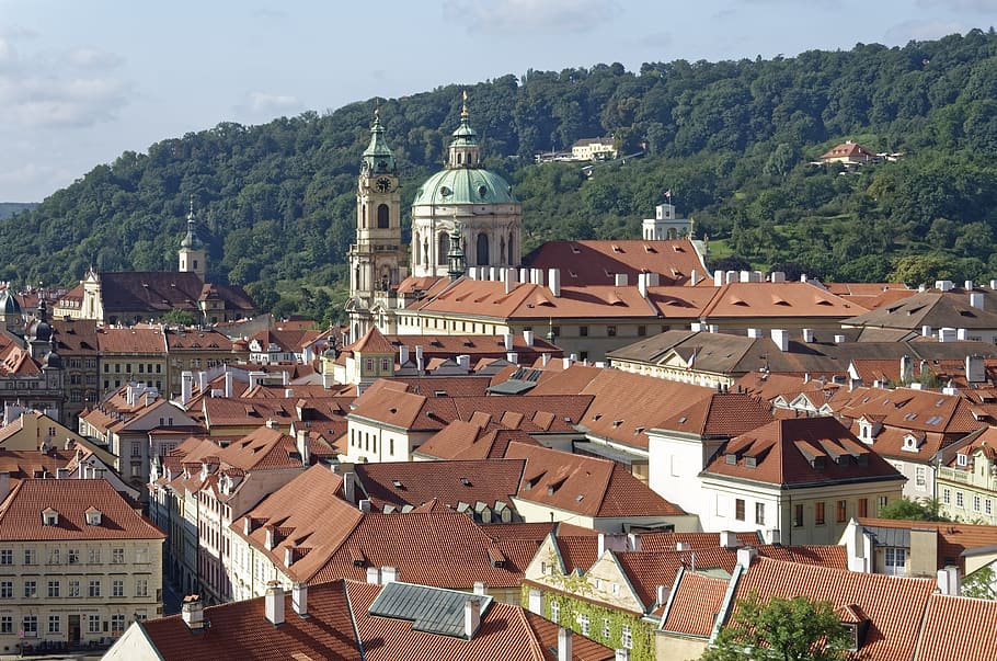 czech republic, prague, st, nicholas church, historic center, houses, church, places of interest, architecture, building exterior