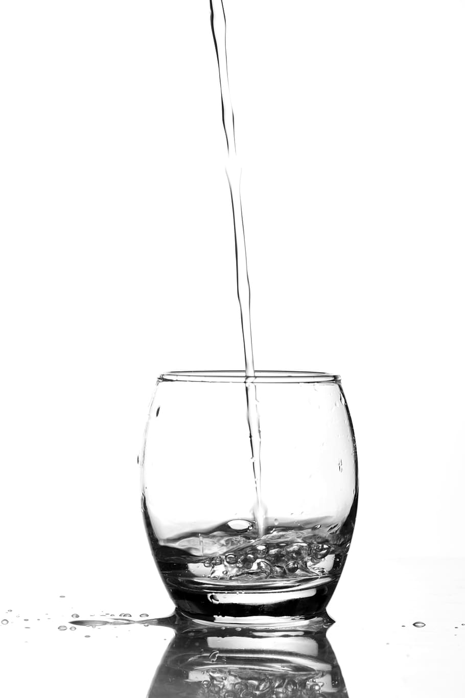 vaso, agua, bebida, frío, refrescante, Foto de estudio, vidrio, transparente, comida y bebida, fondo blanco