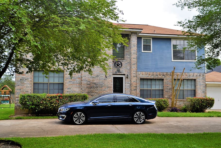 lincoln mkz, ford motors, home, luxury, modern, metallic, blue, car, sedan, house | Pxfuel