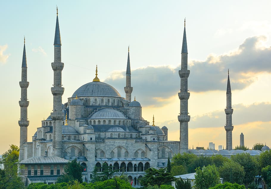 mosque, islam, ottoman, history, landmark, istanbul, turkey, goldenhour, minarets, masjid