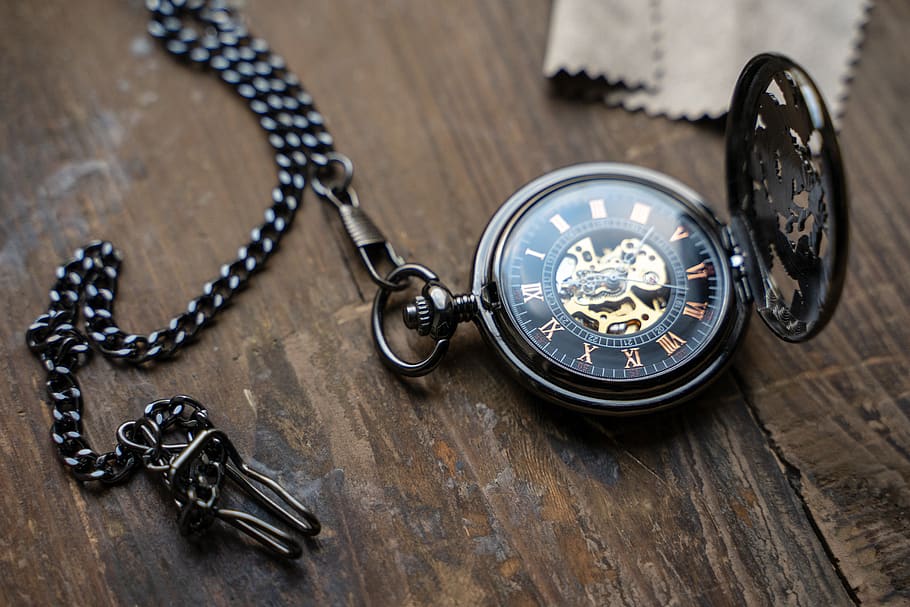 pocket watch, clock, time of, time, antique, movement, pointer, old, hours, clock face