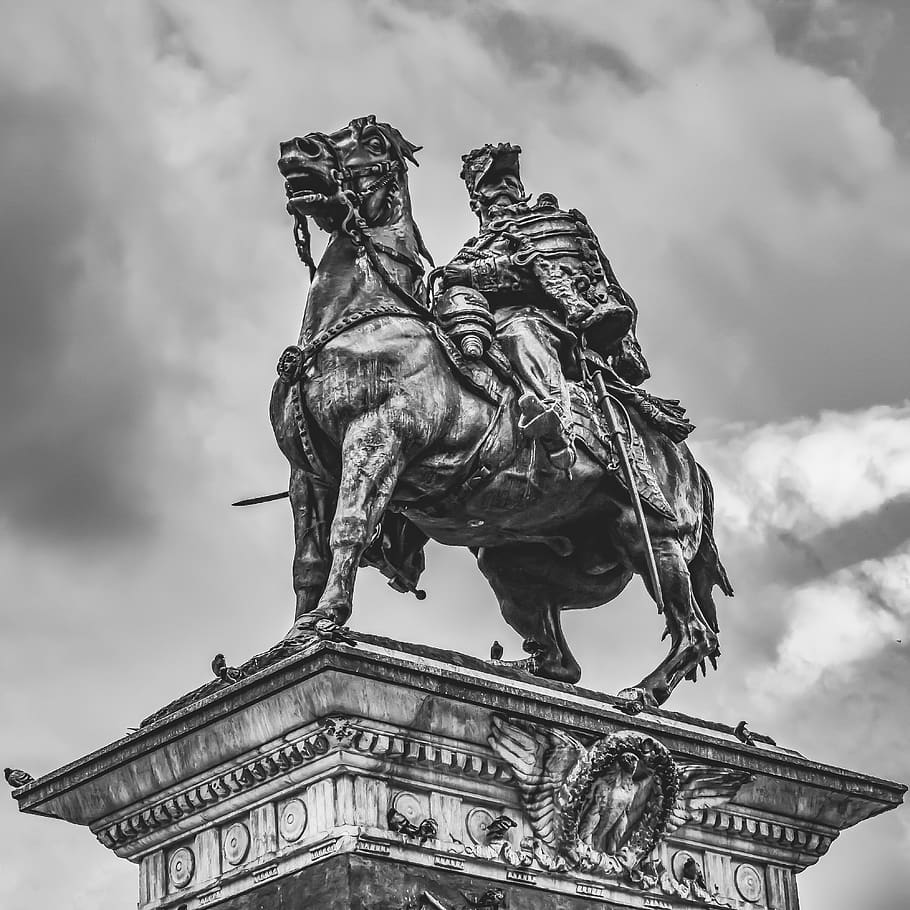 victor emmanuel ii, king, italian nationalist, italy, milan, square ...