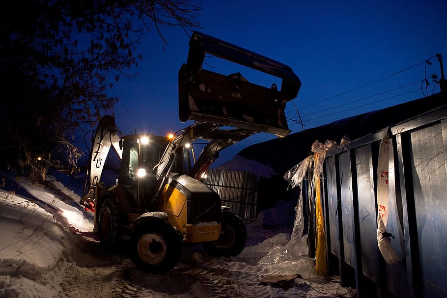 snow, outdoor, cold, ufa, street, clear, town, removal, white, machinery