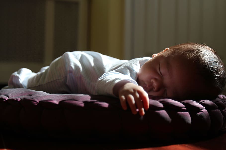 baby sleeping, people, babies, baby, kid, kids, one person, bed, sleeping, furniture