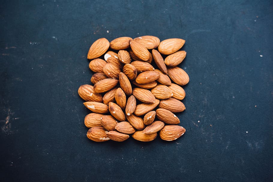 almonds, almond, brown, ingredient, ingredients, minimal, minimalistic, nuts, simple, simplistic