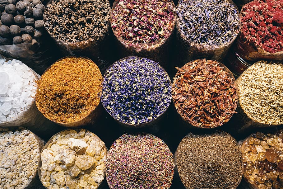 many, seasoning, spice market, market., view, top, food, food and drink, choice, variation