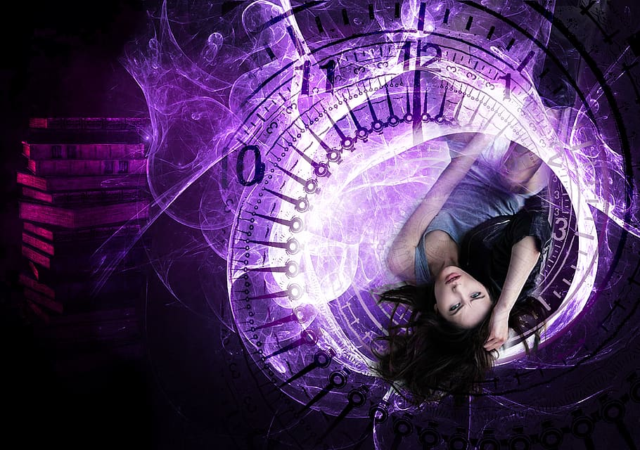 fantasy, woman, time, clock, numbers, young, fantastic, adult, books, magician