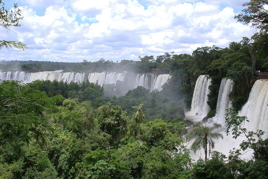 iguassu, brazil, air terjun, alam, semprot, argentina, sungai, cataratas, warisan dunia unesco, iguaçu