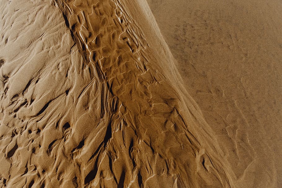 resumo, linha, projetado, água, textura de areia, praia, areia, fundo, textura, padrão