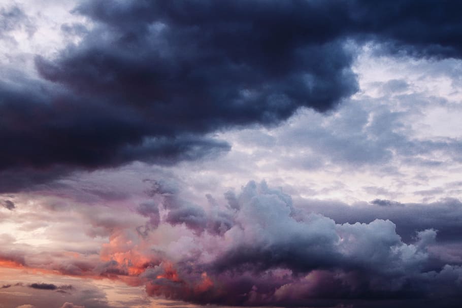 moody storm clouds, nature, cloud, clouds, hD Wallpaper, mood, moody, sky, cloud - sky, storm