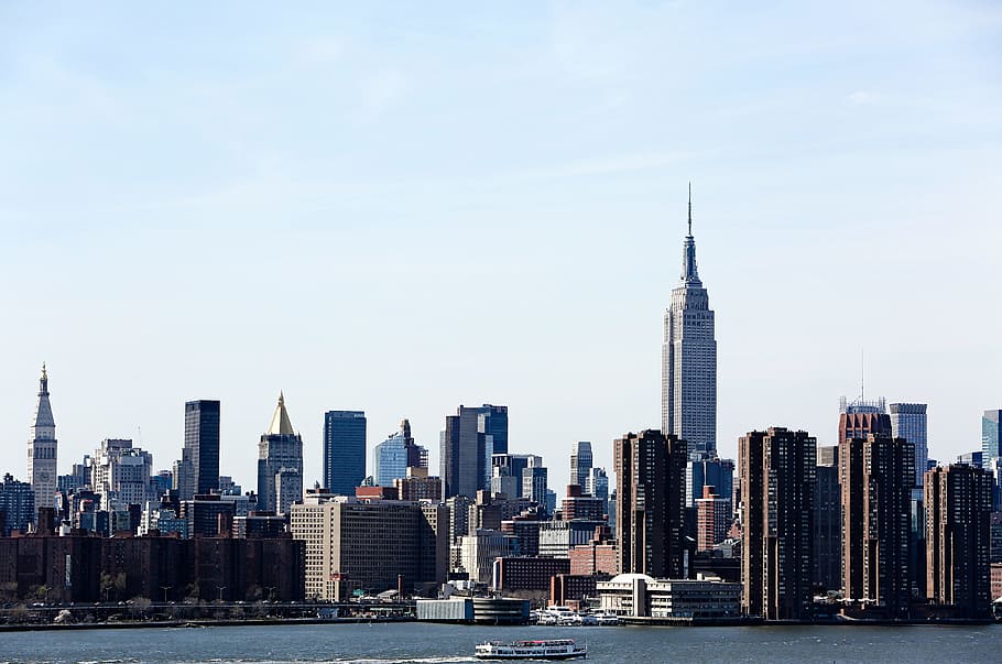 novo, york, edifícios, linha do horizonte, construção, cidade, arquitetura, urbano, engenharia, alta