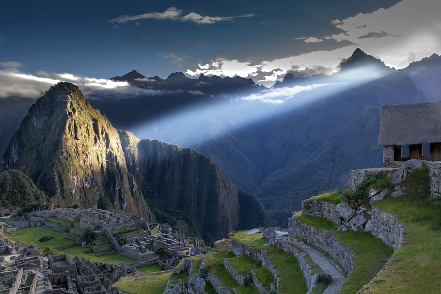 peru, machu picchu, inca, landscape, travel, mountain, tourism, ancient, ruins, wonder