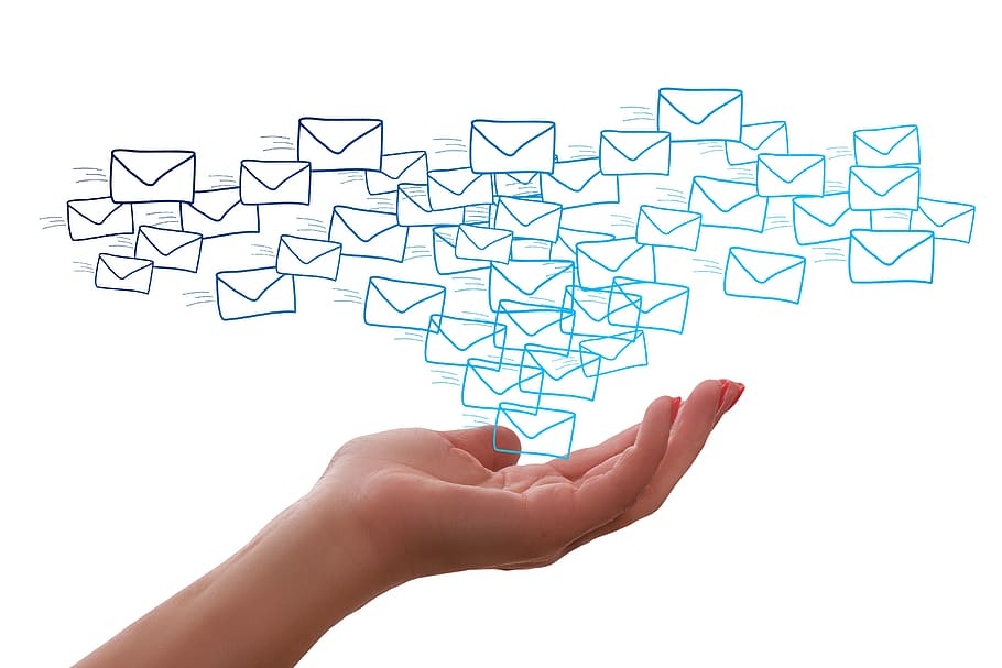 correo electrónico, contacto, cartas, mano, escribir, exceso, spam, internet, comunicación, digital