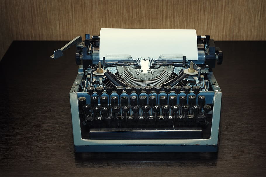 typewriter, no one, retro, type, outdated, the text of the, technology, old, paper, office