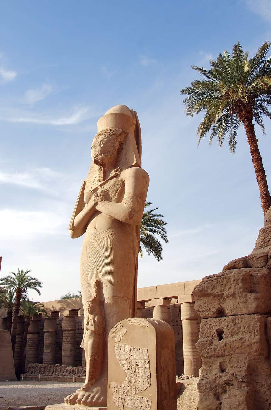 egypt, karnak, temple, pharaoh, statue, stone, royal wife, travel, architecture, history
