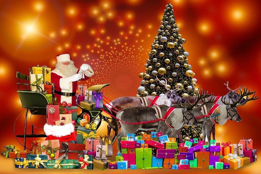 christmas, gifts, surprise, nicholas, emotions, santa claus, packaging, christmas time, christmas motif, slide