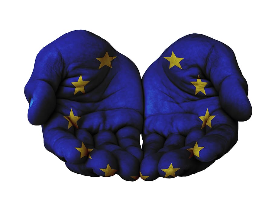 brexit, europa, nación, emblema, europeo, símbolo, gobierno, fondo blanco, disparo de estudio, azul