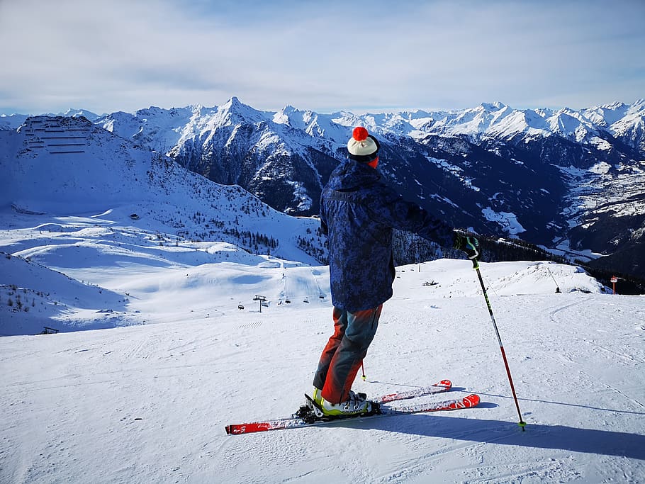 катание на лыжах, горы, лыжник, альпы, австрия, кальс, зима, вид, снег, холодная температура