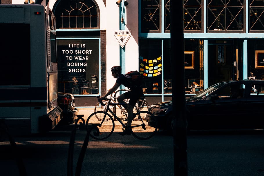ciclista, ciudad y urbano, bicicleta, bicicletas, ciclismo, fondo de pantalla hD, Transporte, modo de transporte, vehículo terrestre, ciudad