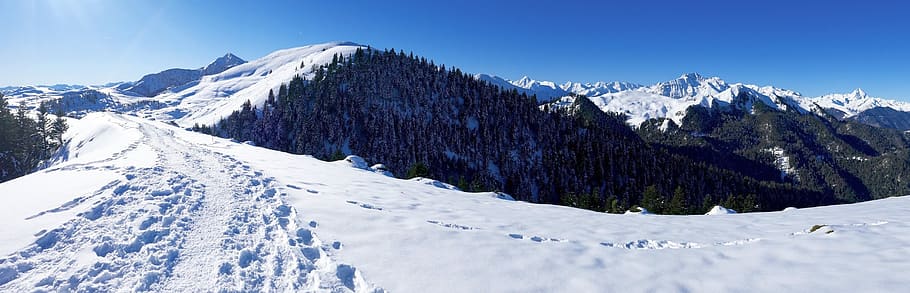 snow, winter, panoramic, mountain, nistos, the high pyrenees, france, cold temperature, scenics - nature, environment