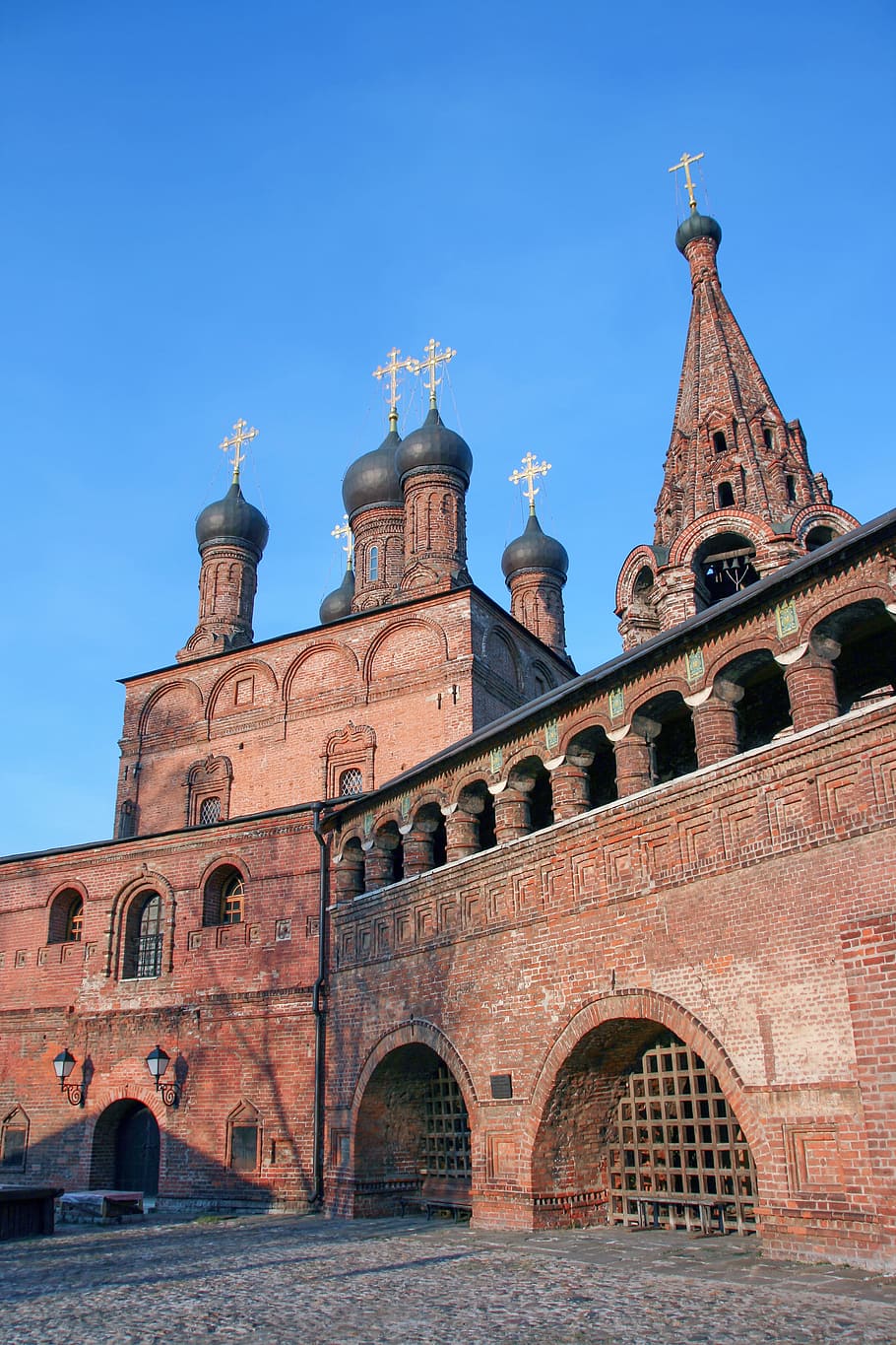 Moscú, iglesia, viejo, azul, cielo, arquitectura, estructura construida, exterior del edificio, cielo despejado, pasado