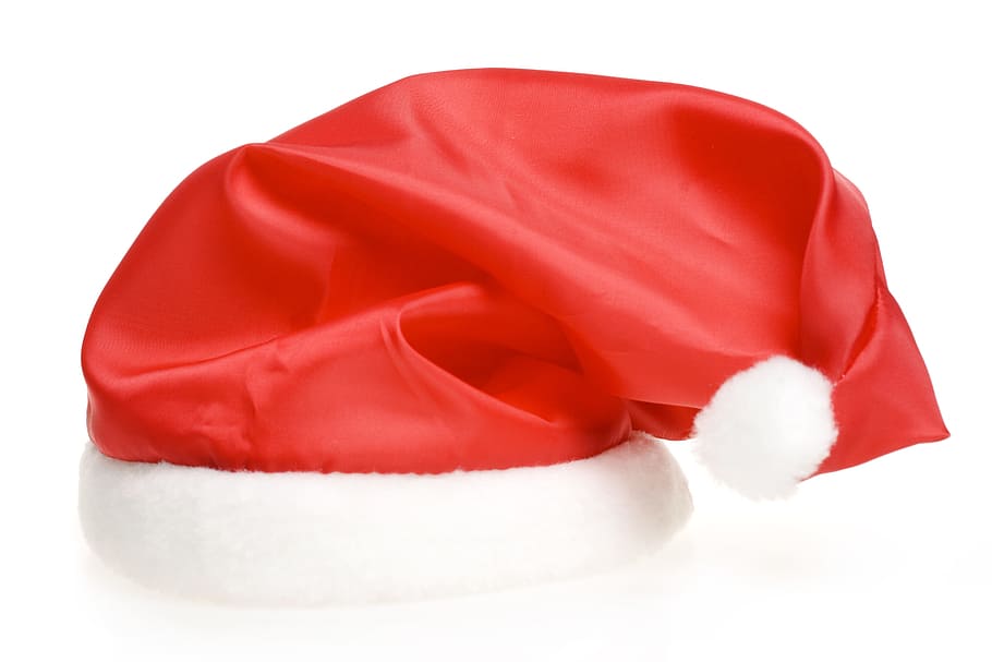 hat, santa, background, claus, red, cap, head, clothing, white, holiday
