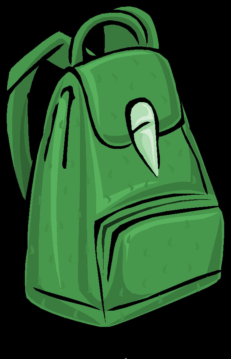 green, bag, backpack, graphic, sport, green color, black background, close-up, studio shot, indoors