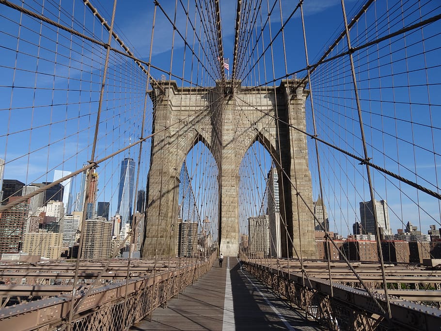ponte de brooklyn, cidade de nova york, estados unidos da américa, ponte, urbano, manhattan, histórico, rio, arquitetura, suspensão