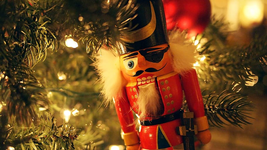 nutcracker, Natal, ornamen, dekorasi, perayaan, liburan, dekorasi natal, pohon natal, pohon, representasi