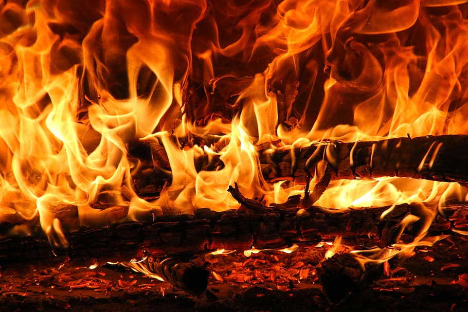 fuego, llama, quemar, caliente, resplandor, fuego abierto, fogata, calor, humo, calentar