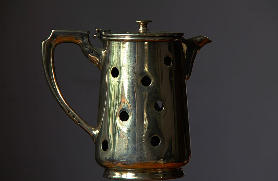 teko, pot, teh, kopi, minuman, Desain, tradisional, logam, Suci, dekoratif