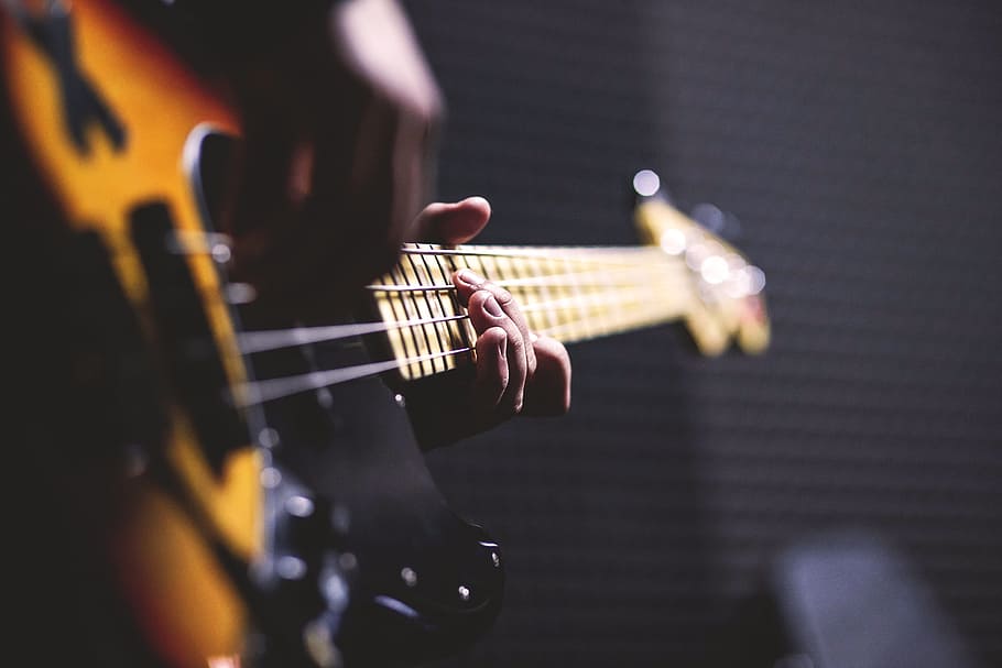 electric, guitar, strings, musical, instrument, blur, musician, hand, music, musical instrument