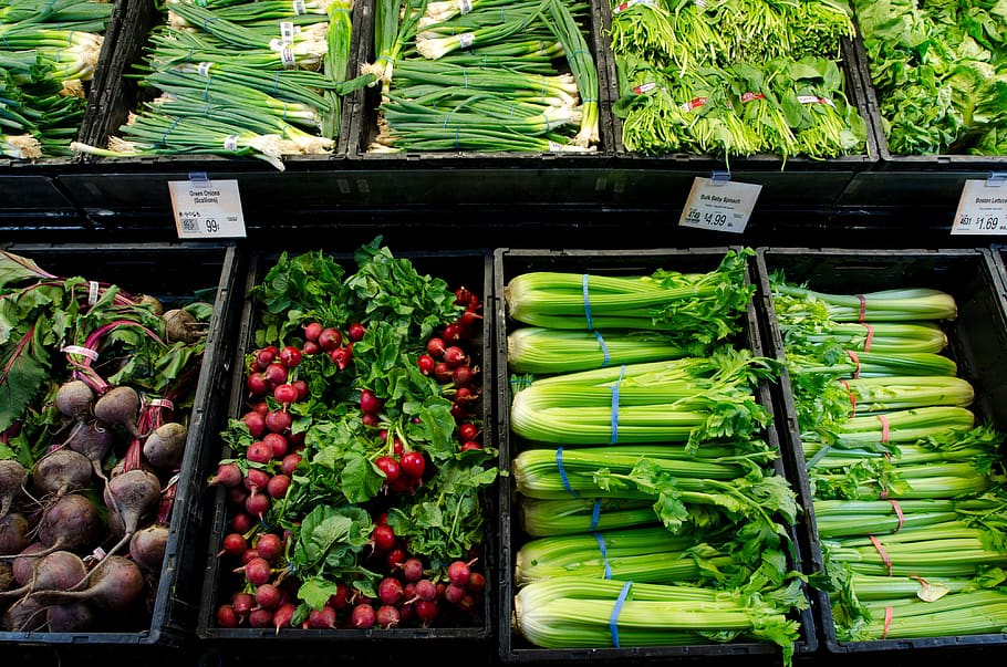 mercado, cebollas, verduras, remolachas, saludable, apio, nabos, alimentos, jardín, cosecha