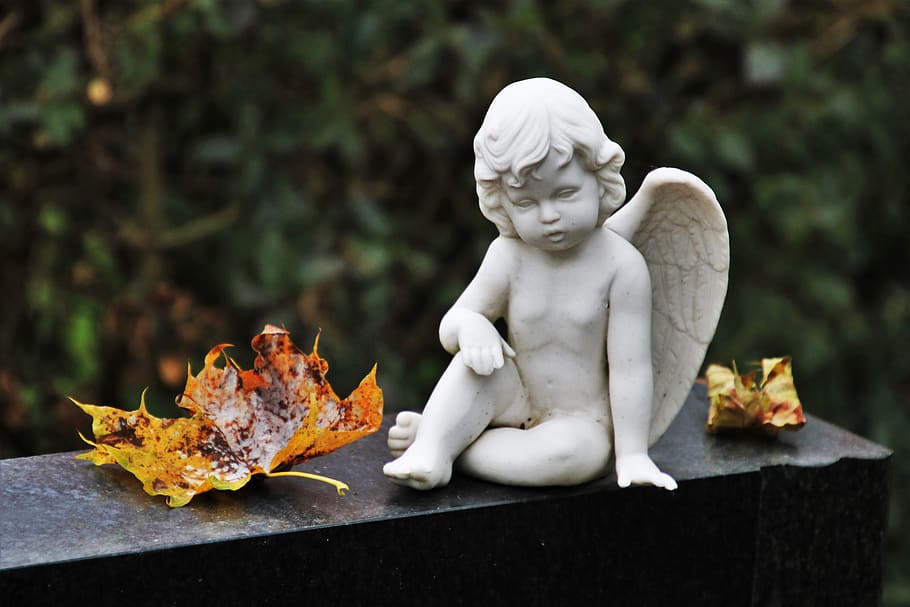 everything goes, autumn, sadness, figure, angel, monument, memory, to celebrate, stone, the tomb of